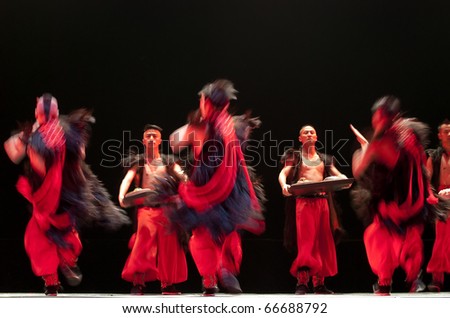 CHENGDU - DEC 10: Group dance \