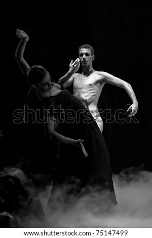 CHENGDU, CHINA - DEC 28: Spanish dancers perform the Flamenco Dance on stage at JINCHEN theater on Dec 28, 2008 in Chengdu, China.