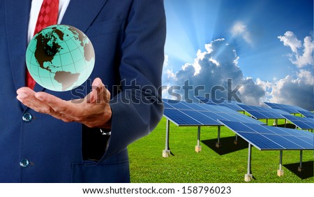 Solar cell business concept