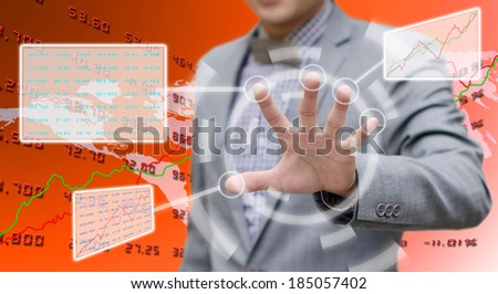 Analyzer working with touch screen on virtual board