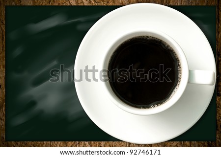 Coffee Shop Photography on Coffee Cup On Blackboard Background  Coffee Shop Concept Stock Photo