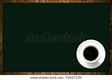 Coffee menu board, Coffee shop concept