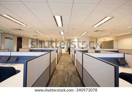 Contracted office work place