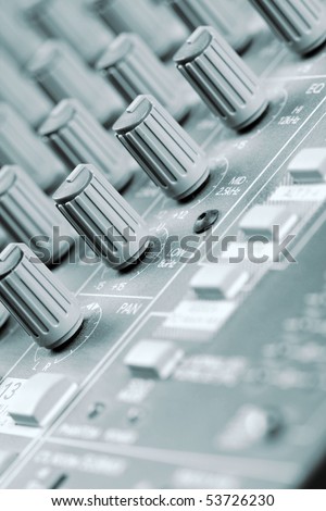Mixing console button