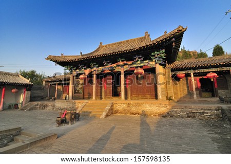 SHANXI,CHINA - OCT 4: The Yellow River qikou town on OCT 4,2013 in China.Qikou town has already become the well-known history town in China and the scenic spots in Shanxi province