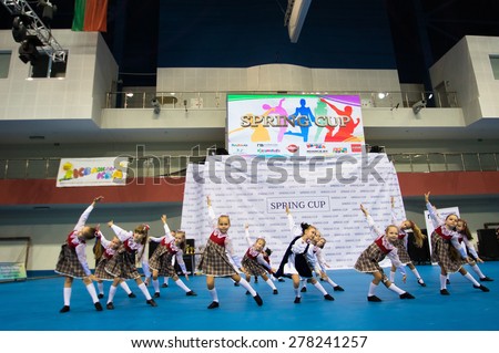 MINSK - MAY 02: Unidentified children compete in the SpringCup international dance competition, on May 02, 2015, in Minsk, Belarus.