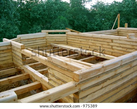 Construction of a wooden house