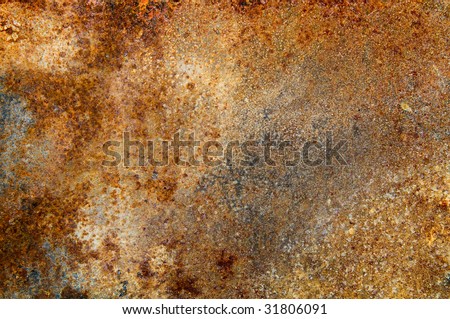 stock photo strongly rusty metal plate