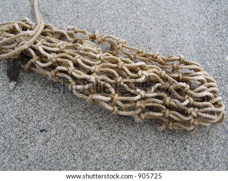 string bag  found in sand