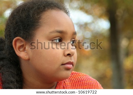 Little girl in deep thought