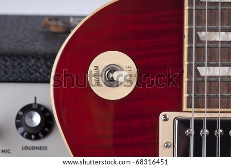 Guitar with amp and knob