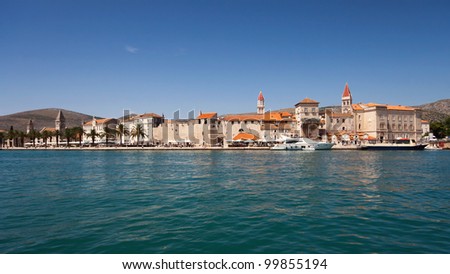 Trogir, historic town and harbor on the Dalmatian coast of Adriatic Sea, Croatia.