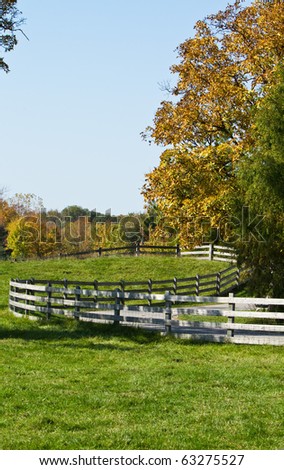 Farm pasture on an early fall day