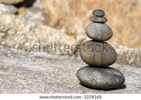 Round stones goof for yoga and relaxation theme