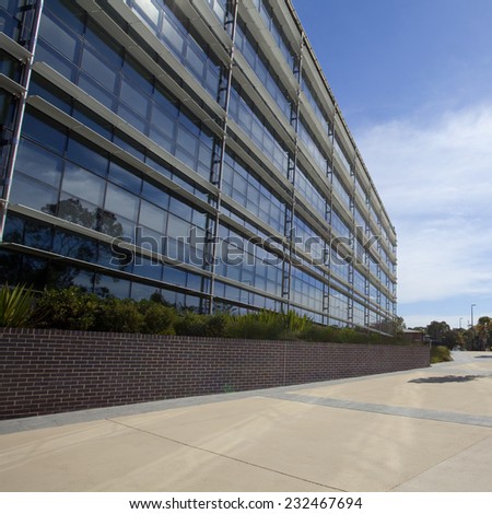 Modern glass building at Macquarie University