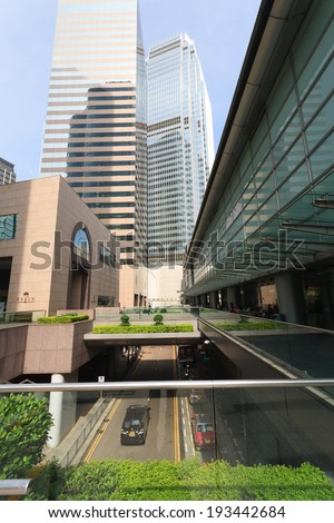 HONG KONG - SEPTEMBER 28, 2012: Exchange Square is a buildings complex located in Central, Hong Kong.Hong Kong Stock Exchange and many multinational financial corporations have here their headquarters