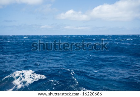 Ocean.It is photographed from a board of the ocean liner.