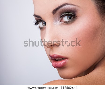 Natural health beauty of a woman face