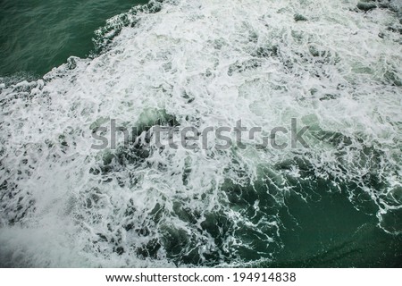 Sea in wake of boat