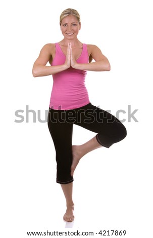 healthy fitness model posing on white isolated background