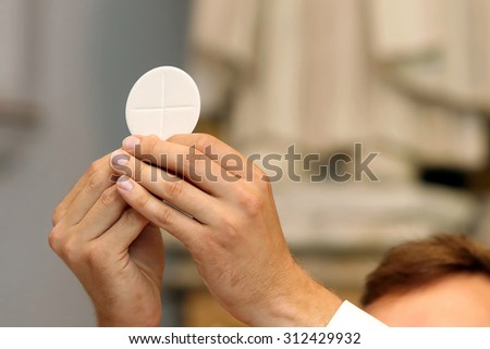 Priest celebrate a mass at the church