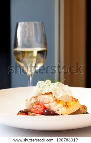 Salmon Dish with white wine