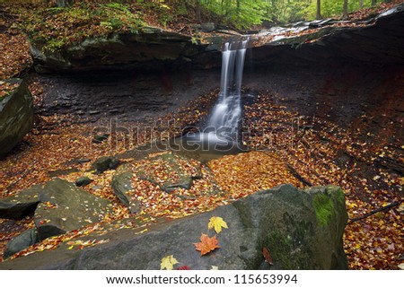 Blue Hen Falls. Image of Blue Hen Falls in autumn.