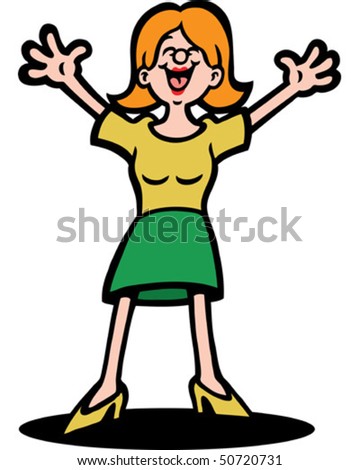 Happy Woman Cartoon