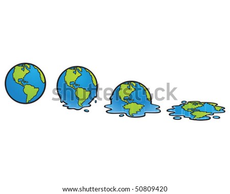 Melting Earth Cartoon