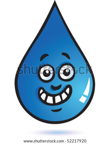 water drop cartoon. stock vector : Water Drop