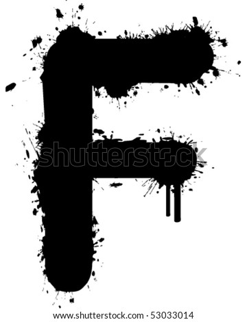 free graffiti fonts alphabet. stock vector : Graffiti Font F