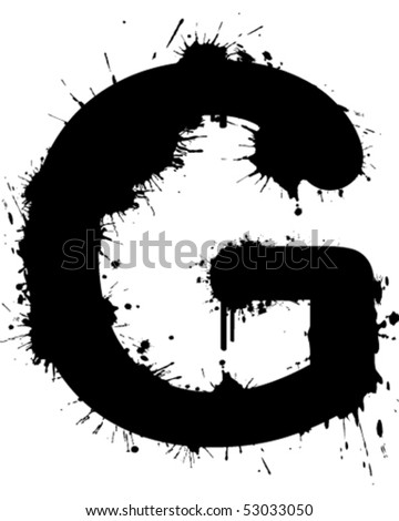 graffiti font numbers. stock vector : Graffiti Font G