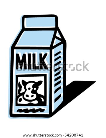 Milk Carton Stock Vector Illustration 54208741 : Shutterstock