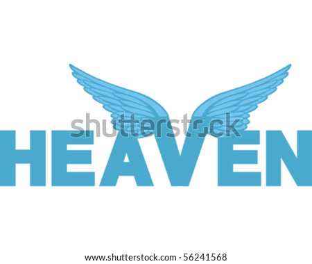 stock vector : Heaven Word
