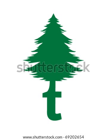 Pine Tree Icon Stock Vector Illustration 69202654 : Shutterstock