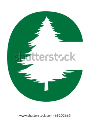 Pine Tree Icon Stock Vector Illustration 69202663 : Shutterstock
