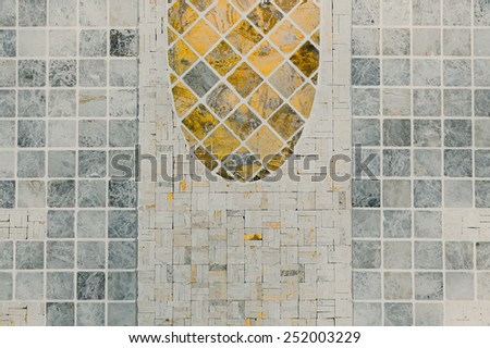 Colored ellipse light brown ceramics mosaic