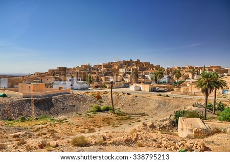HAMMAMET, TUNISIA - OCT 2014: Ancient town in Africa, HDR on October 7, 2014 in Sahara, Tunisia