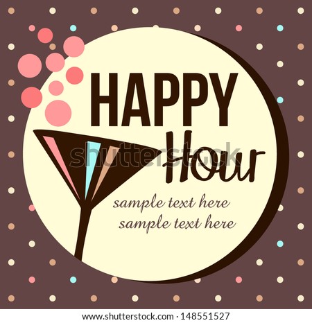 Vintage happy hour Invitation Vintage happy hour Invitation