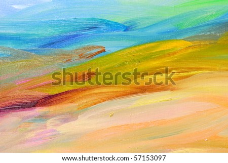 Abstract hand painted background on canvas