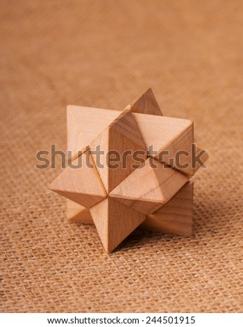 Wooden star shaped puzzle