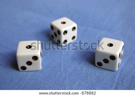 Three dices, three times one.