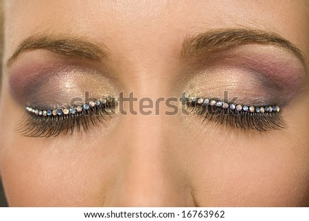 jeweled false eyelashes