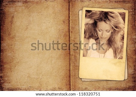 Old Paper Background with old picture frame for your image