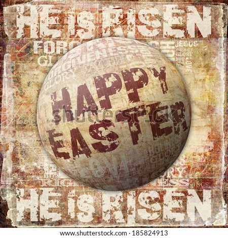 Happy Easter, He is Risen Religious Background