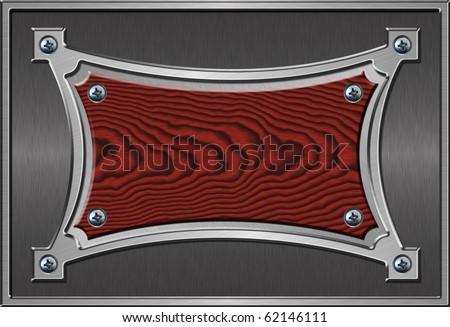 Metal frame with wood plate  Background