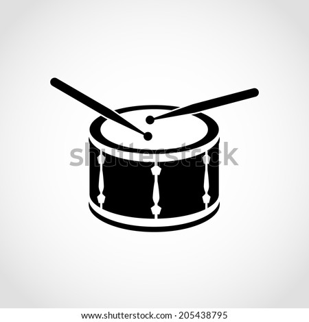 Drum Icon Isolated On White Background Stock Vector Illustration