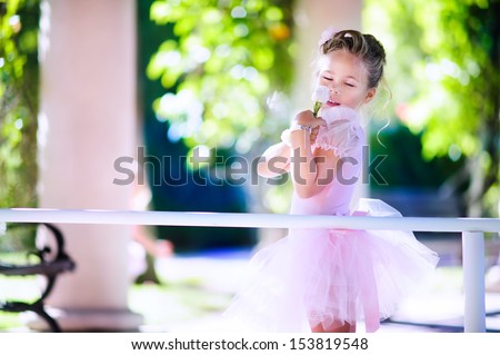 little ballerina with flower
