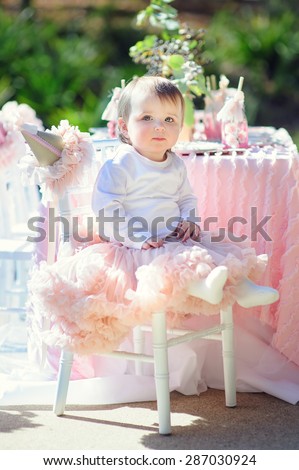 Little princess baby girl celebrate her birthday party