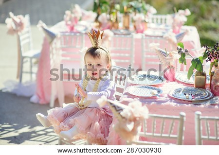 Little princess baby girl celebrate her birthday party